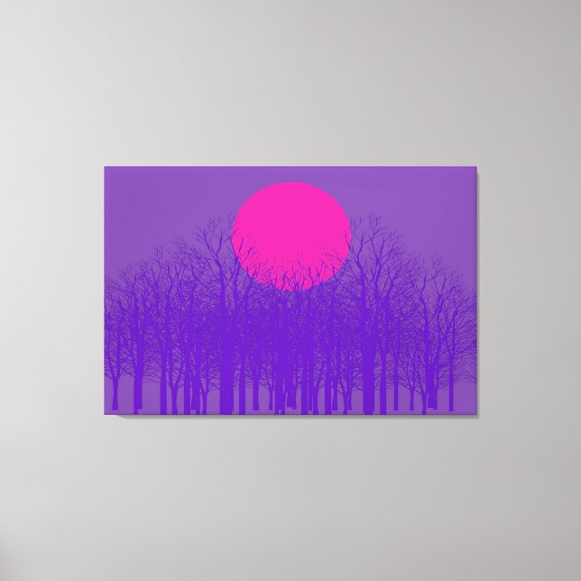 Lila Sunset Leinwanddruck (Vorderseite)
