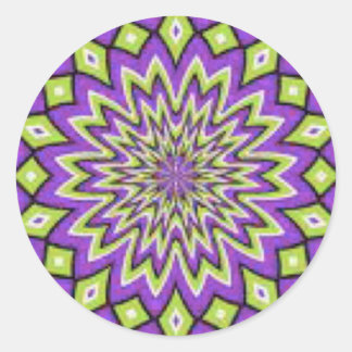 Lila süße und grüne Aufkleber