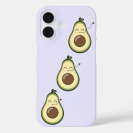 Lila Sweet Avocado Kiss iPhone 16 Hülle