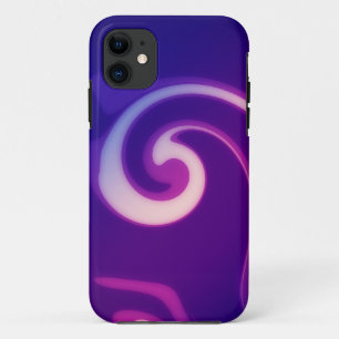 Lila Swirl Art Malerei iPhone 11 Hülle