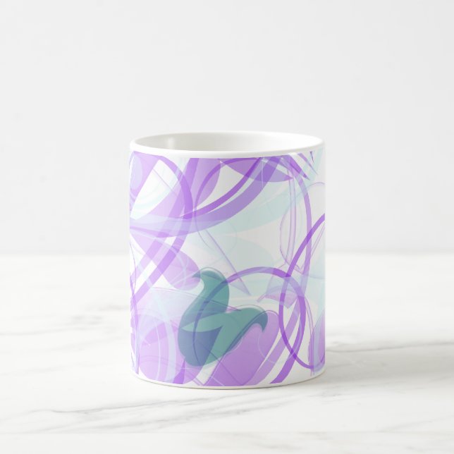 Lila Swirl-Design Kaffeetasse (Mittel)