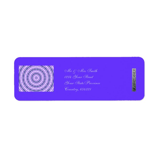 Lila Swirl-Labels (Vorne)