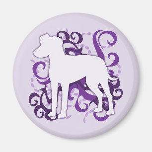 Lila Swirl Manchester Terrier Magnet