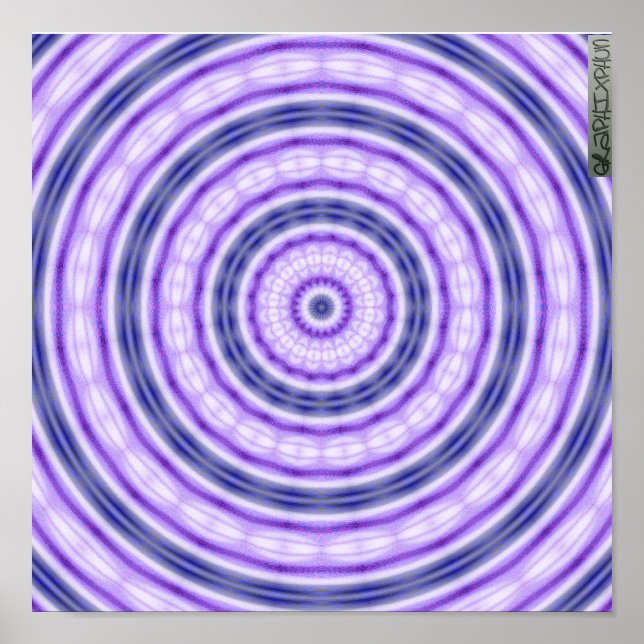 Lila Swirl-Poster Poster (Vorne)