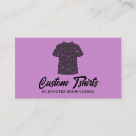 Lila T-Shirt-bekleidungsbekleidung aus Metall Visitenkarte
