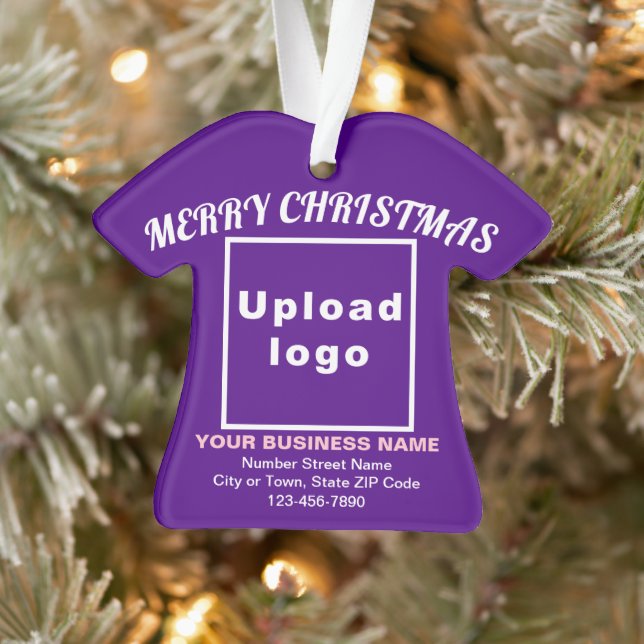 Lila T - Shirt für GeschäftsWeihnachten Form Acryl Ornament (Baum)