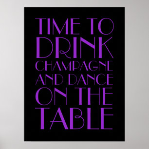 Lila Tanzflappern Party Poster