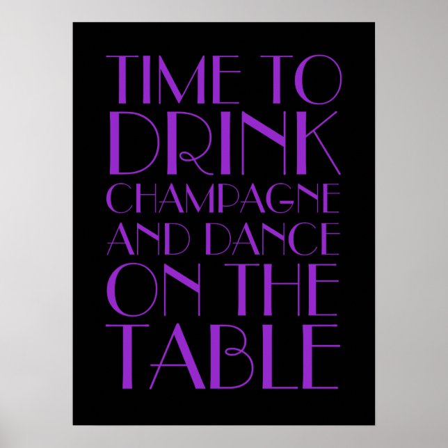 Lila Tanzflappern Party Poster (Vorne)