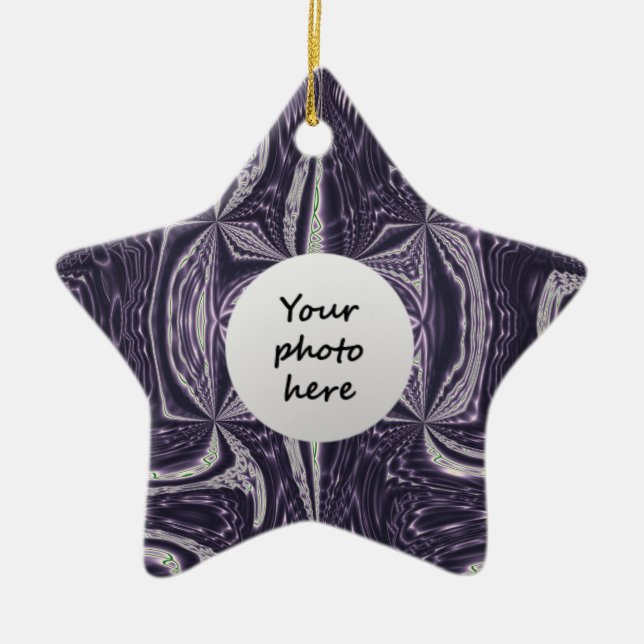 Lila Tanzschmuck Keramikornament (Vorne)