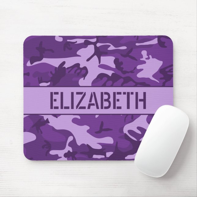 Lila-Tarn-Monogramm Mousepad (Mit Mouse)