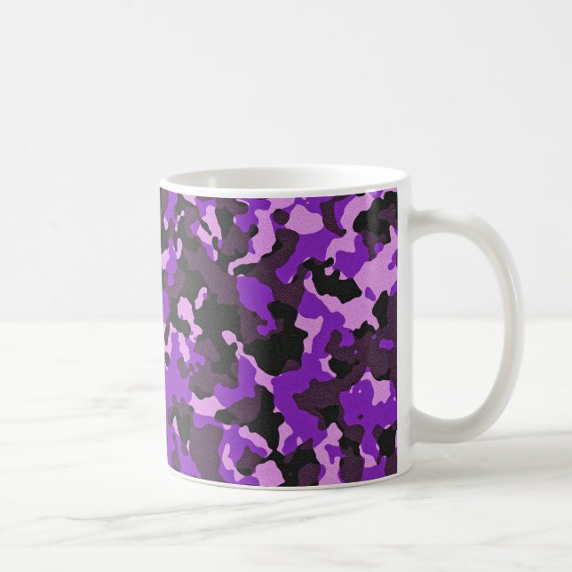 Lila Tarnmuster Kaffeetasse (Rechts)