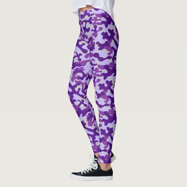 Lila Tarnmuster  Leggings (Links)