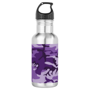 Lila Tarnmuster, Militär, Armee Edelstahlflasche