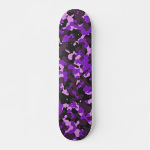 Lila Tarnmuster Skateboard