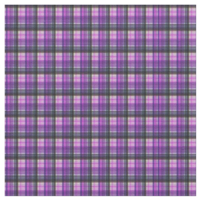 Lila Tartan-Druckmuster, Stoff (Nahaufnahme)