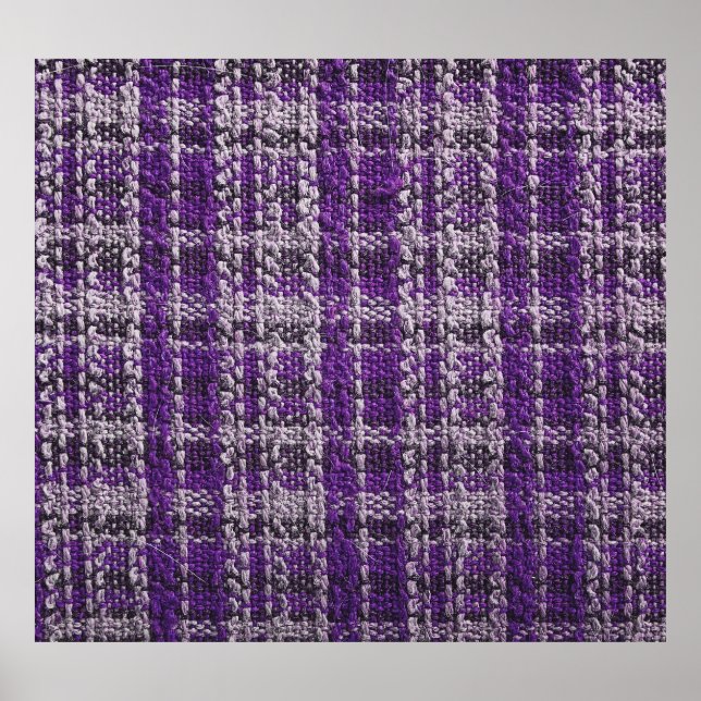 Lila Tartan-Gewebe: texturierter Hintergrund. Poster (Vorne)