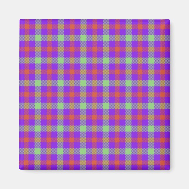 Lila Tartan Magnet (Vorne)