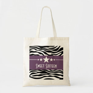 Lila Tasche des Sternezebra-Druck-Bonbon-16