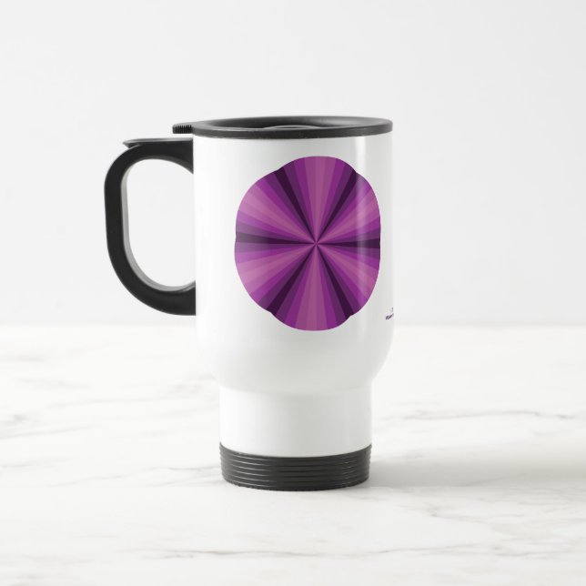 Lila Tasse der optischen Illusion (Links)