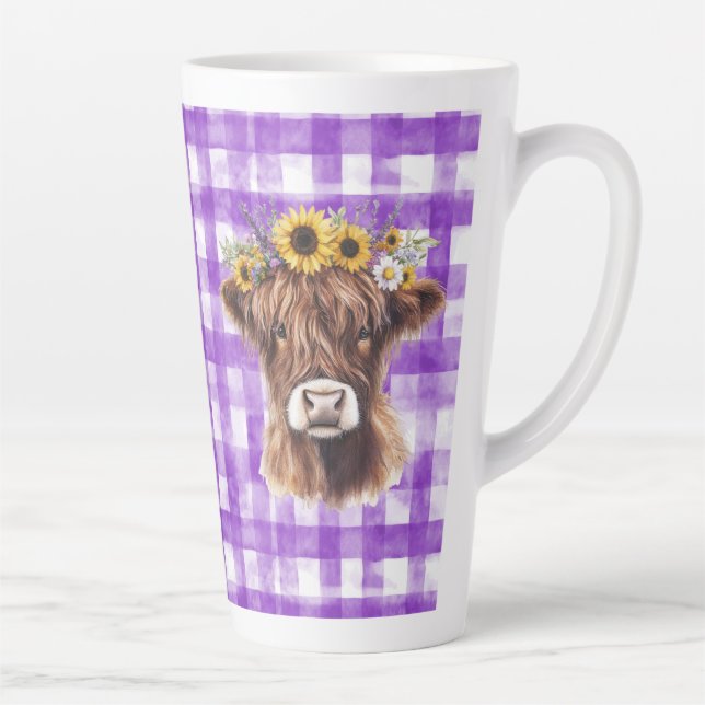 Lila Tasse mit Kuh (passendes Journal erhältlich) (Rechts)