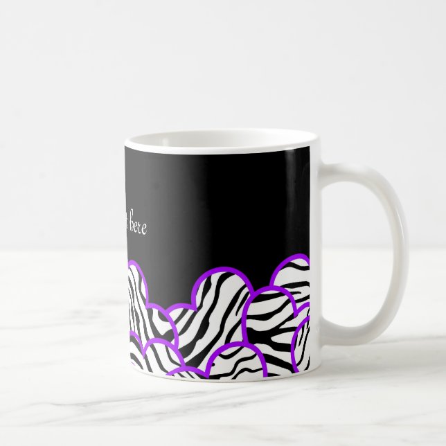 Lila Tasse Zebraherzen (Rechts)