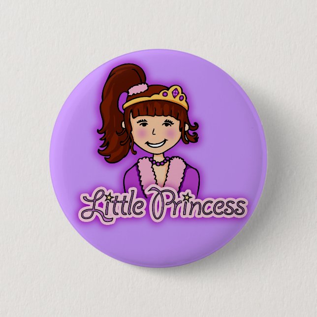 lila Taste "Little Princess" Button (Vorderseite)