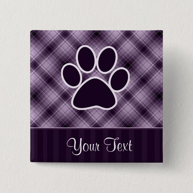 Lila Tatzen-Druck Button (Vorderseite)