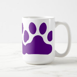 Lila Tatzen-Druck Kaffeetasse