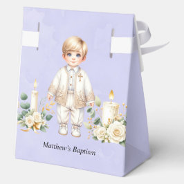 Lila Taufe für den Boy Geschenkschachtel