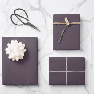 Lila Taupe-Solid-Farbe Geschenkpapier Set
