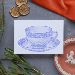 Lila Teacup Postkarte