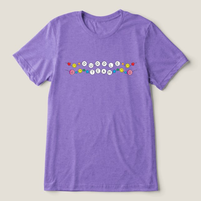 Lila Team-Shirt für den Farbkrieg Tri-Blend Shirt (Design Vorderseite)