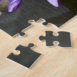 Lila Teich-Lilien-Puzzlespiel Puzzle