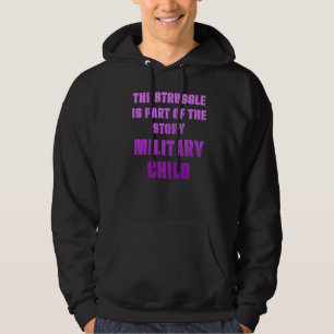 Lila Teil des militärischen Kindermonats Hoodie