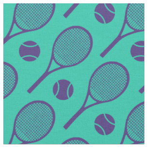 Lila Tennisschläger auf Mini-Hintergrund Stoff