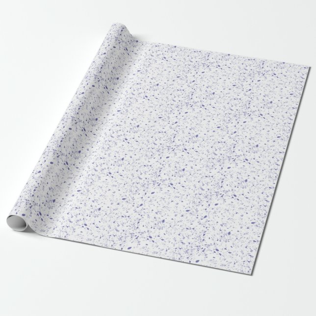 Lila Terrazzo Wrapping Paper Geschenkpapier (Ungerollt)