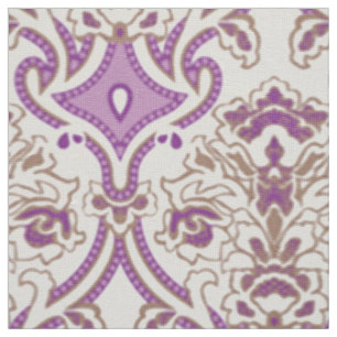 Lila Textilien   Ornamental Diamond Fabric Print Stoff