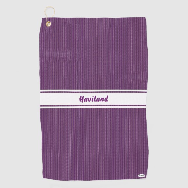 Lila Textur Personalisiert Golf Handtuch HAMbWG (Vorderseite)