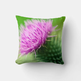 Lila Thistle Throw Kissen