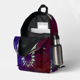 Lila Tie Dye Bedruckter Rucksack