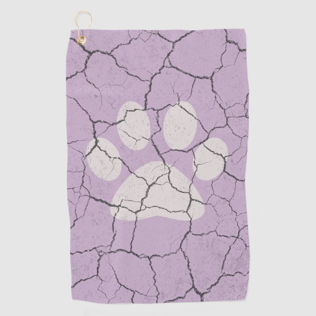 Lila Tierpflaster Drucktuch Golfhandtuch (Vorderseite)