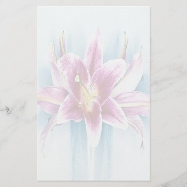 Lila Tiger Lilly Stationierung Briefpapier (Vorderseite)