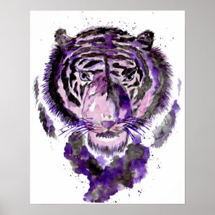 Lila Tiger Poster