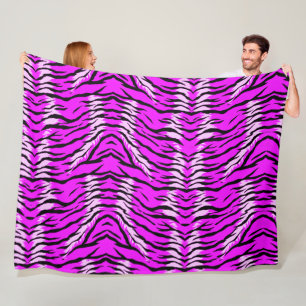 Lila-Tiger-Skin-Muster-Design  Fleecedecke