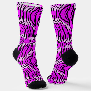 Lila-Tiger-Skin-Muster-Design  Socken