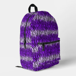 Lila Tigerdruck Bedruckter Rucksack