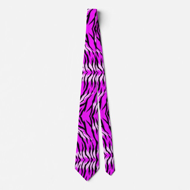 Lila Tigerhaut-Musterdesign  Krawatte (Vorderseite)