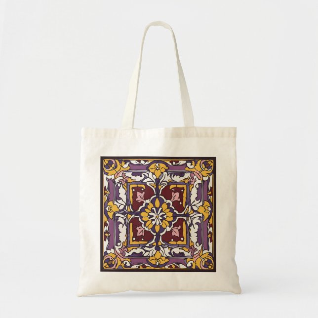 Lila Tile Tragetasche (Vorne)