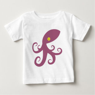 Lila Tintenfisch Baby T-shirt