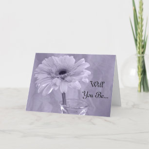 Lila Tiny Daisy sein meine Bridesmaid Einladung